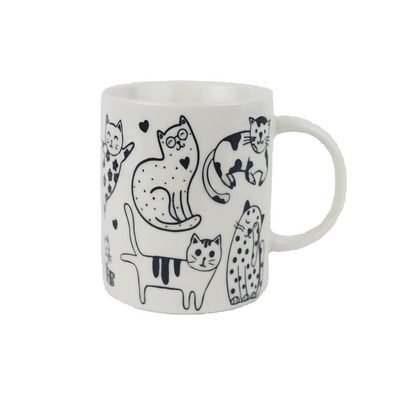 Porcelánový hrnek kočky X8698 - 360ml; 345 g; D80xH95xBD78mm - Morex