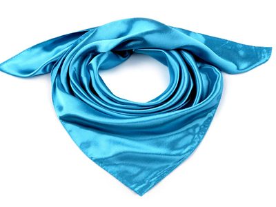Saténový šátek jednobarevný 60x60 cm{% if variant.name %} – 5 modrá azuro{% endif %}