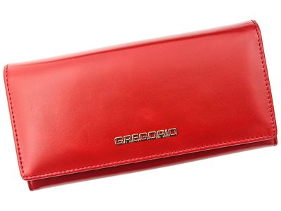 Gregorio Kožená červená matná dámská peněženka v dárkové krabičce{% if product.brand.name %} – Gregorio{% endif %}