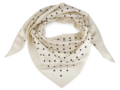 Saténový šátek trojúhelníkový puntík 65x135 cm{% if product.brand.name %} – Stoklasa{% endif %}
