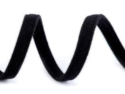 Tunel na kostice prádlový, vhodný na šití roušek, šíře 10 mm standard METRÁŽ{% if variant.name %} – 3 černá{% endif %}