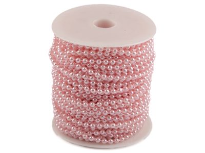 Perlový řetěz Ø4 mm METRÁŽ{% if variant.name %} – 4 růžová sv.{% endif %}