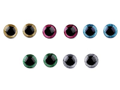 Bezpečnostní oči glitrové Ø25 mm 4ks{% if product.brand.name %} – Galanterka{% endif %}
