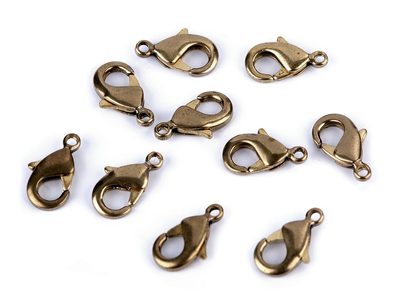 Dekorační karabinka v surovém stavu 6x12 mm 10ks{% if product.brand.name %} – Galanterka{% endif %}