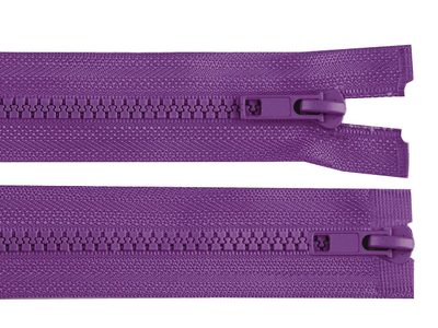Dělitelný Kostěný Zip s Dvěma Jezdci - 5 mm, 70 cm, Ideální pro Bundy{% if variant.name %} – 193 fialová lilková{% endif %}