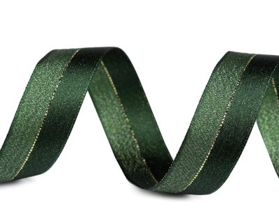 Stuha s lurexem šíře 25 mm návin 20 metrů{% if variant.name %} – 315 zelená tmavá{% endif %}