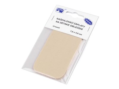Nažehlovací záplaty 7,6x4,9 cm balení 10 kusů{% if variant.name %} – 2 béžová světlá{% endif %}