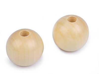 Velké dřevěné korále Ø40 mm 2 kusy{% if variant.name %} – 3 přírodní{% endif %}