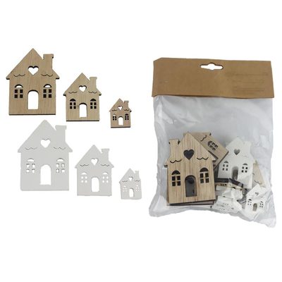 Dekorace domeček, 18 ks D6229 - 6,8 cm{% if product.brand.name %} – Morex{% endif %}