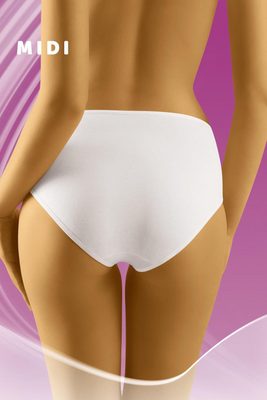 Dámské kalhotky TAHOO - Midi plus white{% if product.brand.name %} – Wolbar{% endif %}