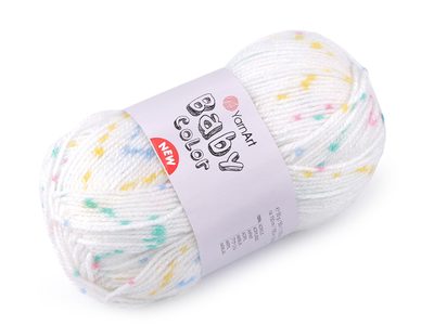 Pletací příze Baby Color 50 g{% if variant.name %} – 14 (214) bílá{% endif %}