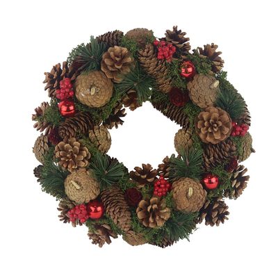 Vánoční věnec s šiškami P2164 Ø 32 cm{% if product.brand.name %} – {% endif %}