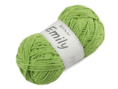 Pletací žinylková příze Emily 100 g{% if variant.name %} – 11 (38) zelená stepní{% endif %}