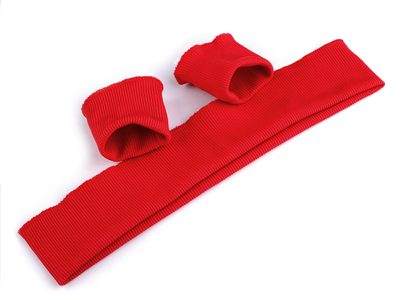 Elastické náplety šíře 7 cm sada (2x rukáv, 1x pás){% if variant.name %} – 4 (016) červená{% endif %}