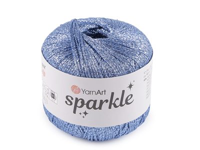 Pletací příze Sparkle s lurexem 25 g{% if variant.name %} – 5 (1318) modrá světlá{% endif %}