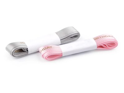 Saténová stuha s metalickým potiskem Happy Birthday šíře 16 mm návin 3m{% if product.brand.name %} – Galanterka{% endif %}