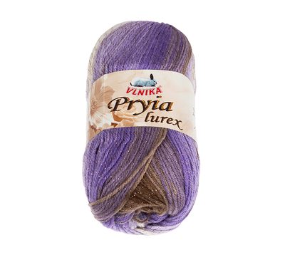 Příze PRYIA lurex Fialová,Hnědá 310 100g / 245 m{% if product.brand.name %} – {% endif %}