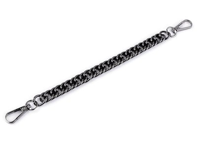 Řetízek / ucho na kabelku s karabinou délka 25 cm{% if variant.name %} – 3 nikl černý{% endif %}