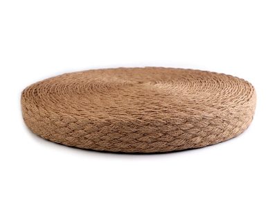 Splétaný popruh šíře 35 mm jutový METRÁŽ{% if product.brand.name %} – Stoklasa{% endif %}