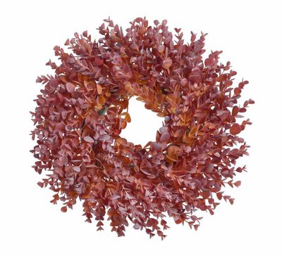 Umělý věnec eukalyptus 36 cm - červená{% if product.brand.name %} – Canea{% endif %}