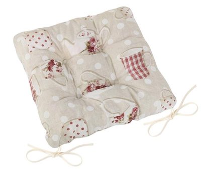 Sedák EMA prošívaný Červená,Béžová 41/515 40x40 cm{% if product.brand.name %} – Bellatex{% endif %}