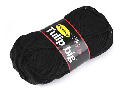 Pletací příze Tulip big 100 g{% if variant.name %} – 8 (4001) černá{% endif %}