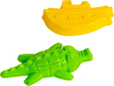 Formičky barevné bábovičky na písek 6ks mix barev plast – fotka 1