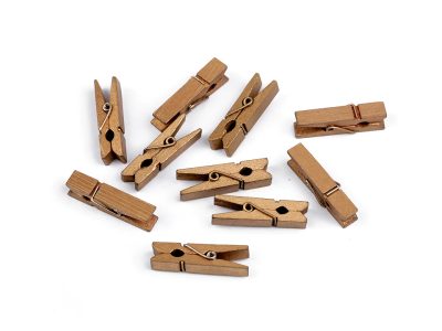 Dřevěný kolíček metalický 7x35 mm balení 10 KUSŮ{% if variant.name %} – 2 zlatá{% endif %}