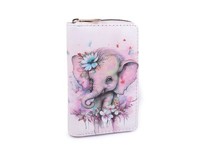 Dámská / dívčí peněženka slon 10x15,5 cm{% if variant.name %} – 2 růžová sv.{% endif %}