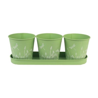 Sada 3 květináčů s táckem K2585-15{% if product.brand.name %} – Morex{% endif %}