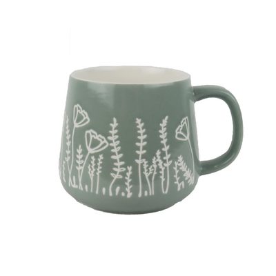 Porcelánový hrnek polní kvítí X8700 - 450 ml; 385 g; D81xH89xBD75mm - Morex