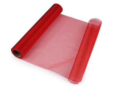 Organza střední lesk šíře 36 cm návin 9 METRŮ{% if variant.name %} – 26 červená{% endif %}