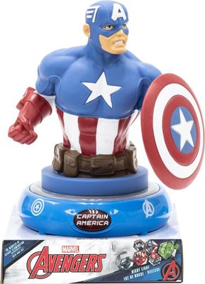 Noční stolní LED lampička 3D figurka Avengers Kapitán Amerika Plast{% if product.brand.name %} – EUROSWAN{% endif %}