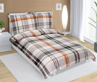 Bavlněné povlečení Šedá,Oranžová 90/135{% if variant.name %} – 140x220 cm, 70x90 cm{% endif %}