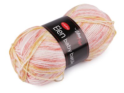 Pletací příze Elen baby batik 100 g{% if variant.name %} – 3 (5119) lososová{% endif %}