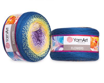 Duhová pletací příze Flowers YarnArt (250 g / 1000 m){% if product.brand.name %} – YarnArt{% endif %}