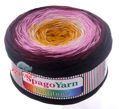 Příze Rainbow Spago 250 g{% if variant.name %} – 05 fialová-krémová-žlutá{% endif %}