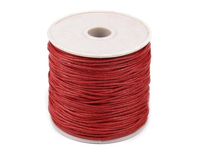 Šňůra bavlněná Ø1 mm voskovaná{% if variant.name %} – 5 červená jahoda{% endif %}