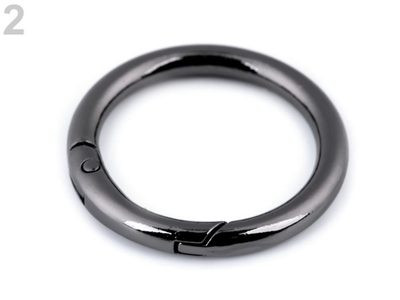 Karabina / kroužek na klíče Ø32 mm{% if variant.name %} – 2 nikl černý{% endif %}