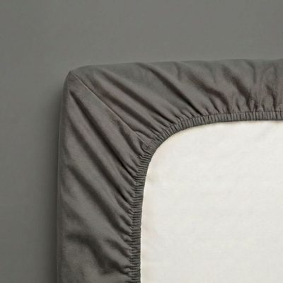 Jersey prostěradlo s lycrou tmavě šedé – fotka 3