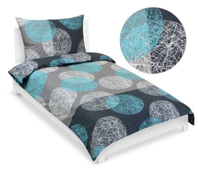 Bavlněné povlečení Modrá,Šedá 90/564{% if variant.name %} – 140x220 cm, 70x90 cm{% endif %}