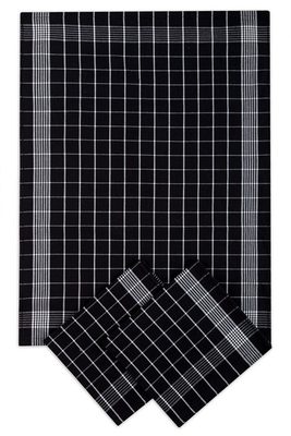 Utěrka Pozitiv Egyptská bavlna černá/bílá 50x70 cm balení 3 ks – fotka 2