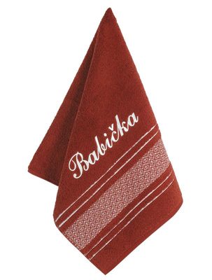 Froté ručník mozaika se jménem BABIČKA - 50x100 cm tm.terra{% if product.brand.name %} – Bellatex{% endif %}