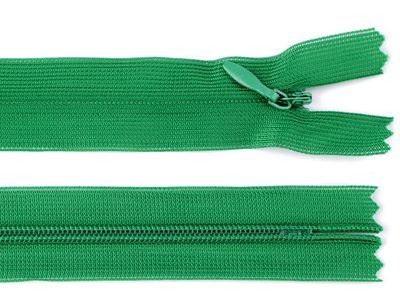 Spirálový zip skrytý šíře 3 mm délka 40 cm dederon{% if variant.name %} – 243 zelené kapradí{% endif %}
