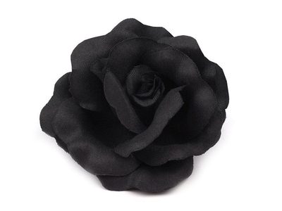 Brož / ozdoba růže Ø6 cm{% if variant.name %} – 2 černá{% endif %}