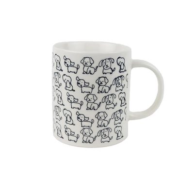 Porcelánový hrnek pejsci X8696 - 360ml; 345 g; D80xH95xBD78mm - Morex