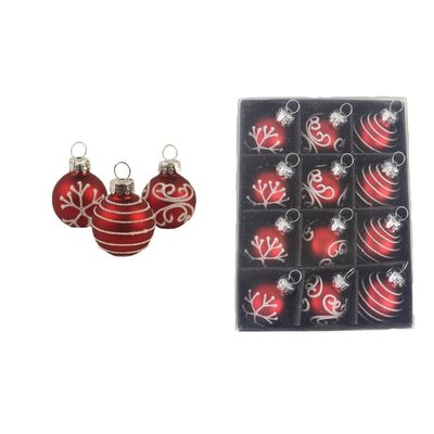 Vánoční ozdoba, 12ks S0326 - dia 3 x 3,5 cm{% if product.brand.name %} – Morex{% endif %}