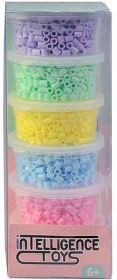 Korálky plastové k navlékání 6x 500ks pastelové barvy v krabičce{% if product.brand.name %} – Toys{% endif %}