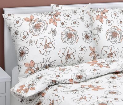 Bavlněné povlečení Béžová,Růžová 90/328{% if product.brand.name %} – Bellatex{% endif %}