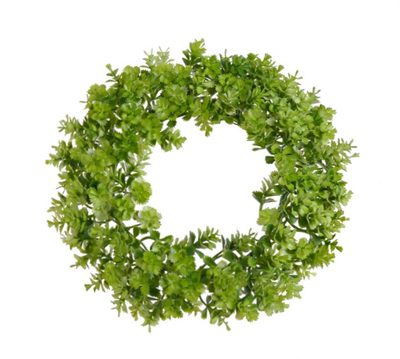 Umělý věneček střapatý zelený 19 cm - Canea